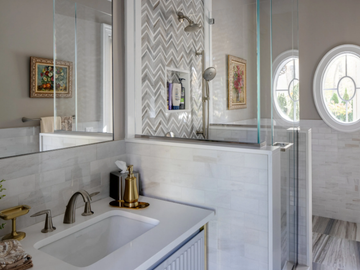 CHICAGO - NORTH SHORE - Single vanity unit with mirror by Martini Interiors - view 2